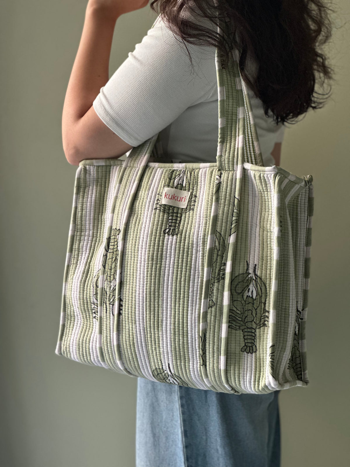 Sage Lobster Tote Bag