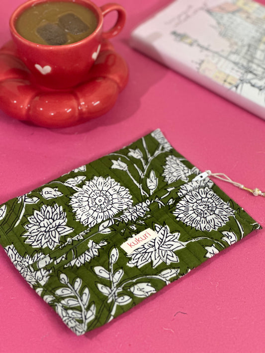 Green envelope pouch