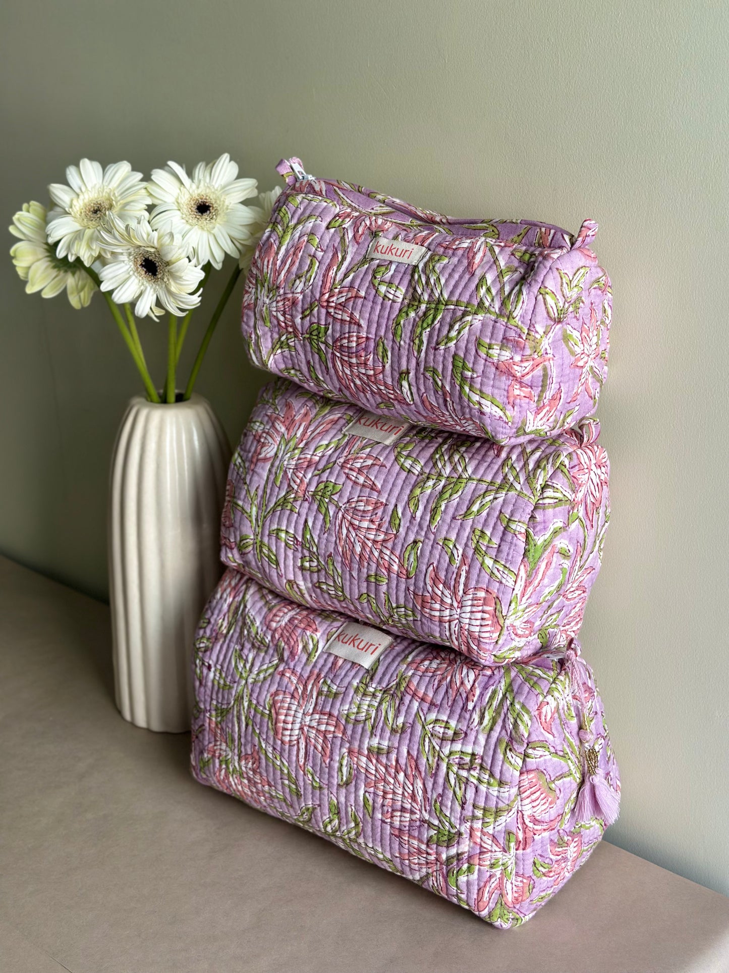 Lilac Petal Pouch (Set of 3)