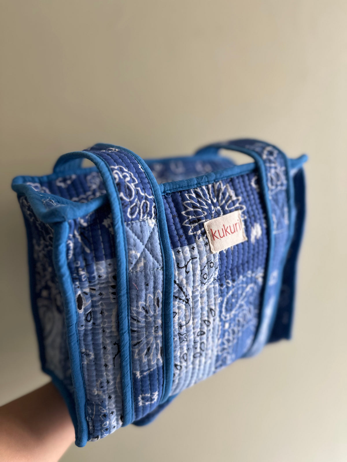 Blue Paisley Mini tote bag