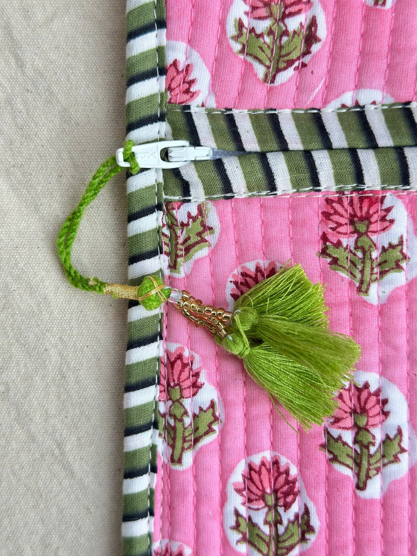 Pink floral envelope pouch