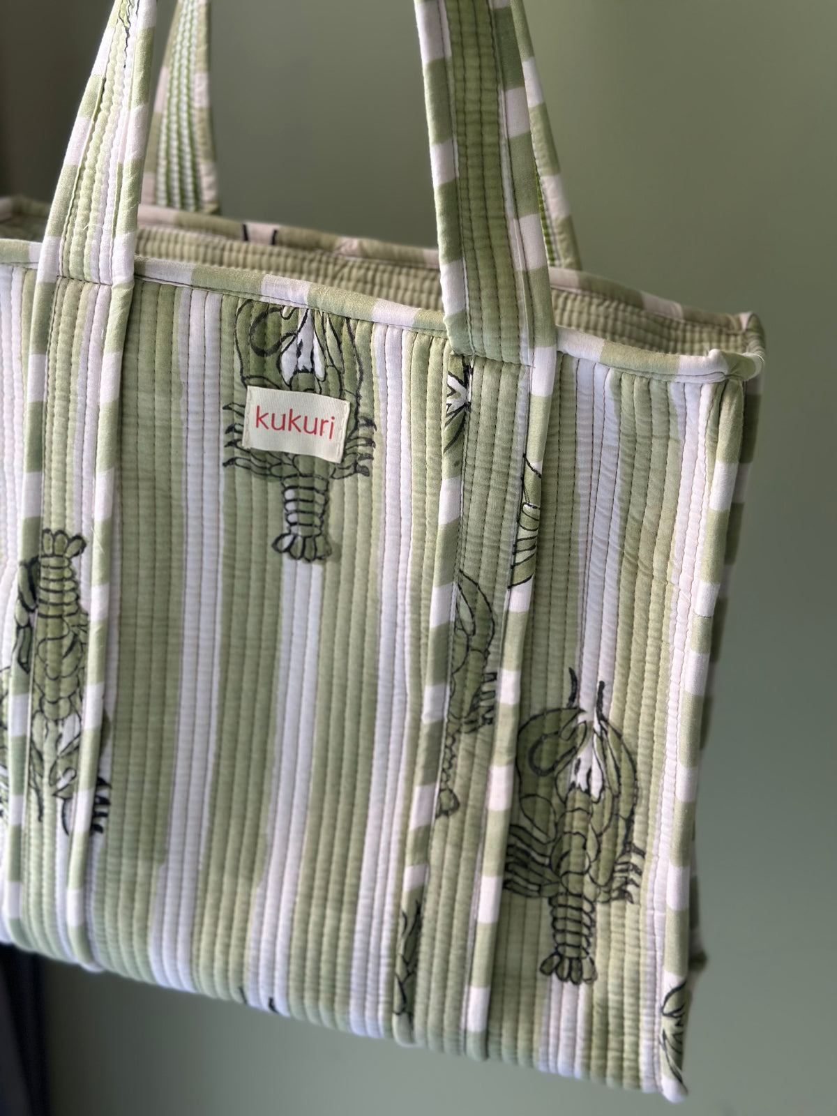Sage Lobster Tote Bag