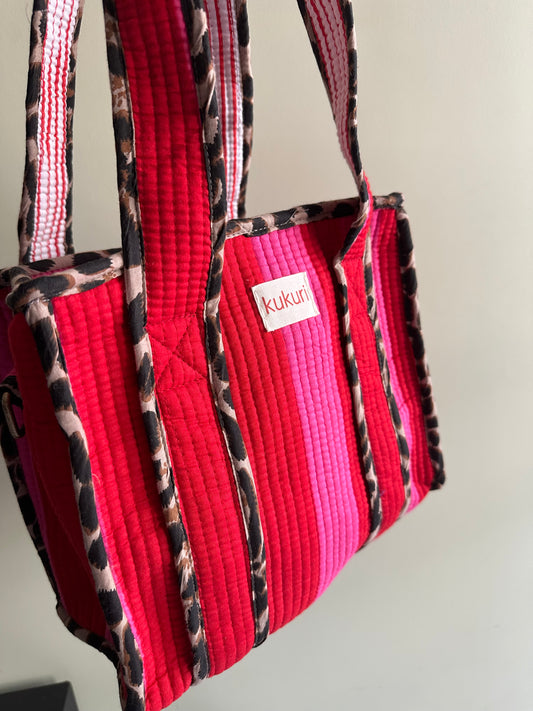 Leopard Stripes Mini Tote Bag