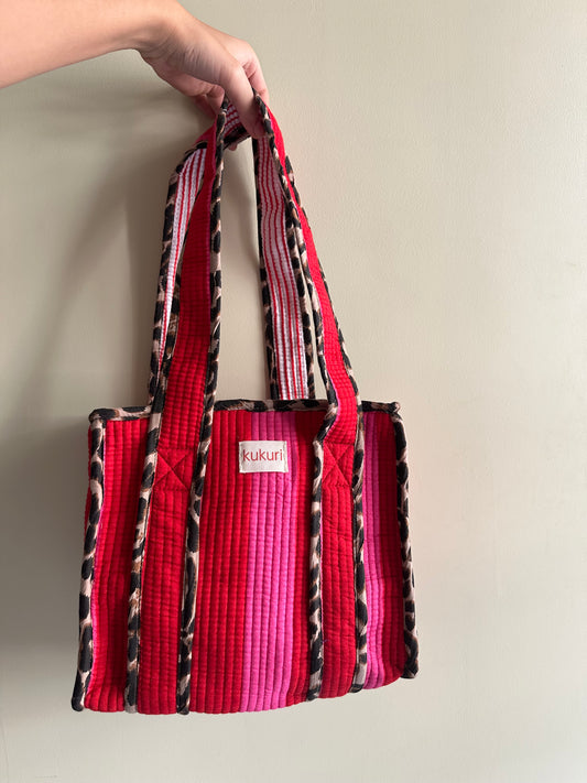 Leopard Stripes Mini Tote Bag