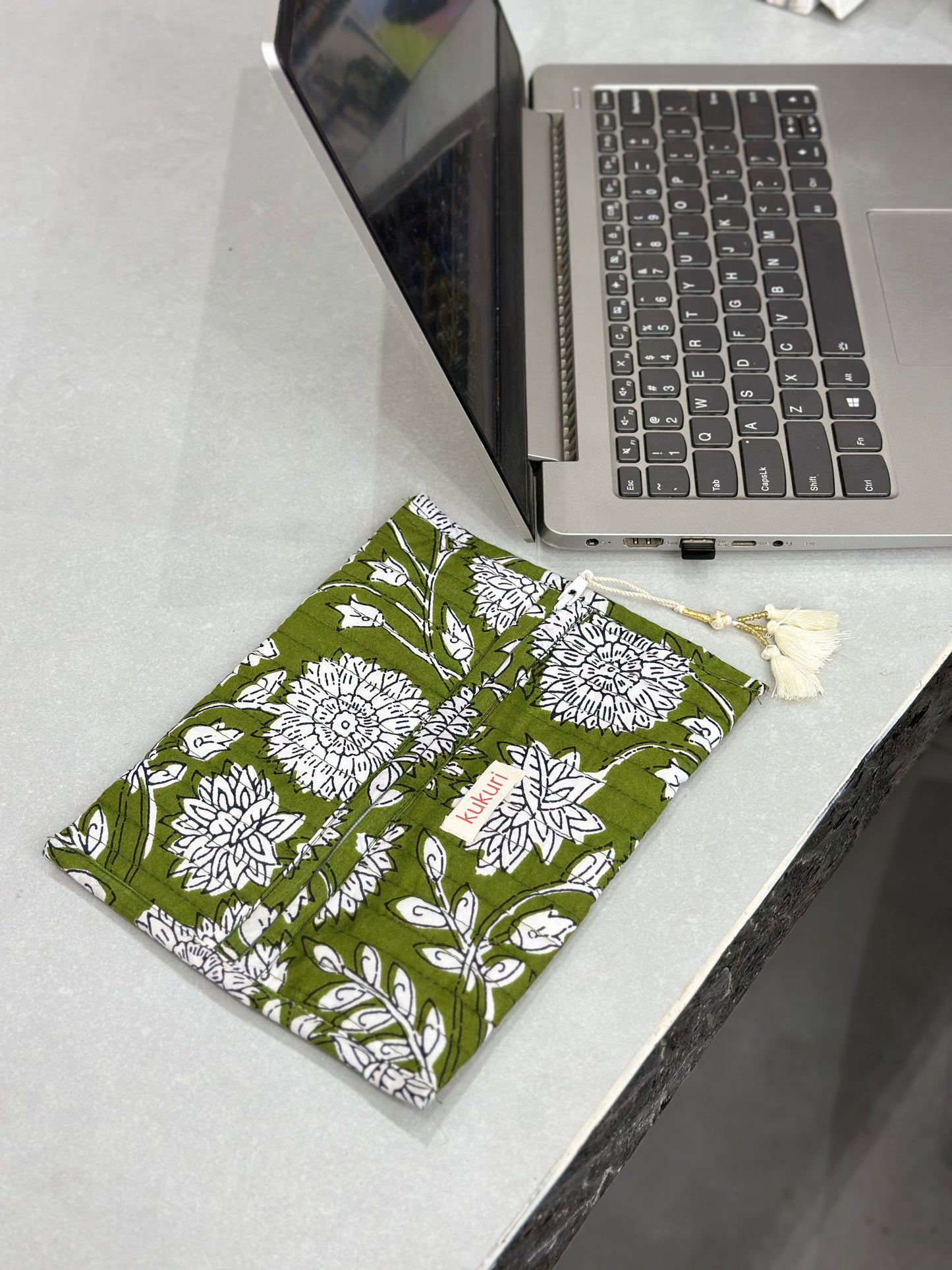 Green envelope pouch