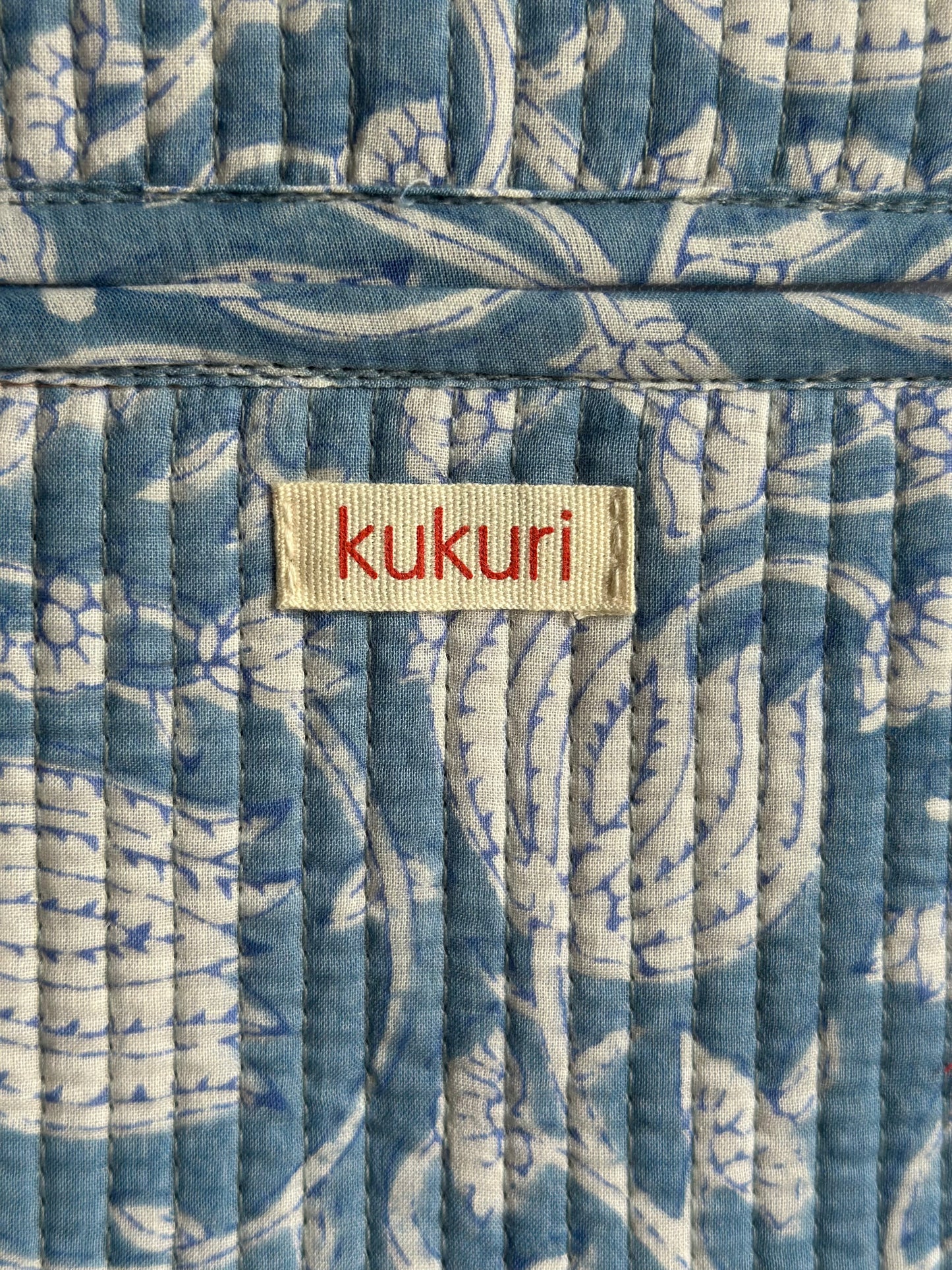 Blue floral envelope pouch