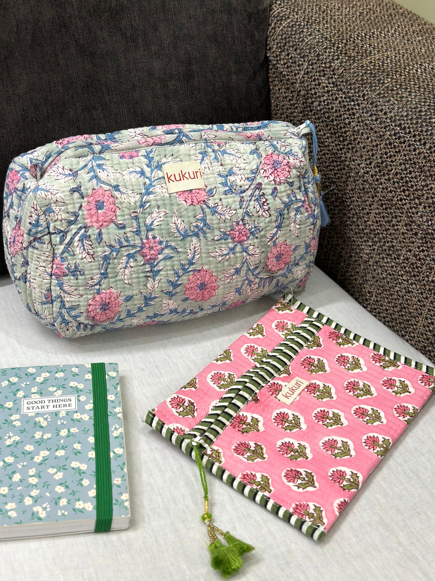 Floral Large pouch and Envelope pouch Combo