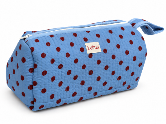 Blue Polka Dyson/ Hair tool bag