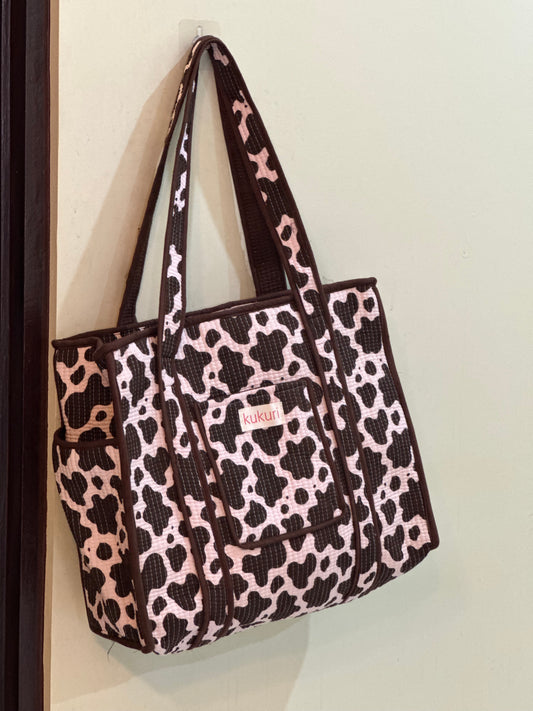 Cow print Large Tote bag