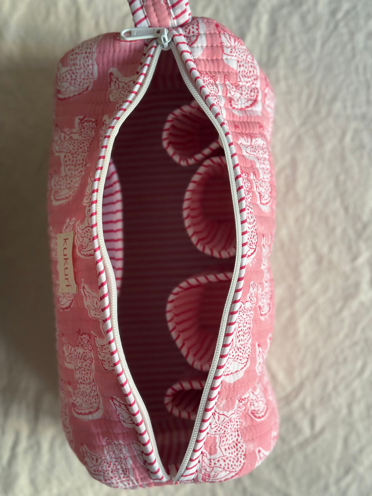 Baby Pink Leopard Dyson/Hair tool bag