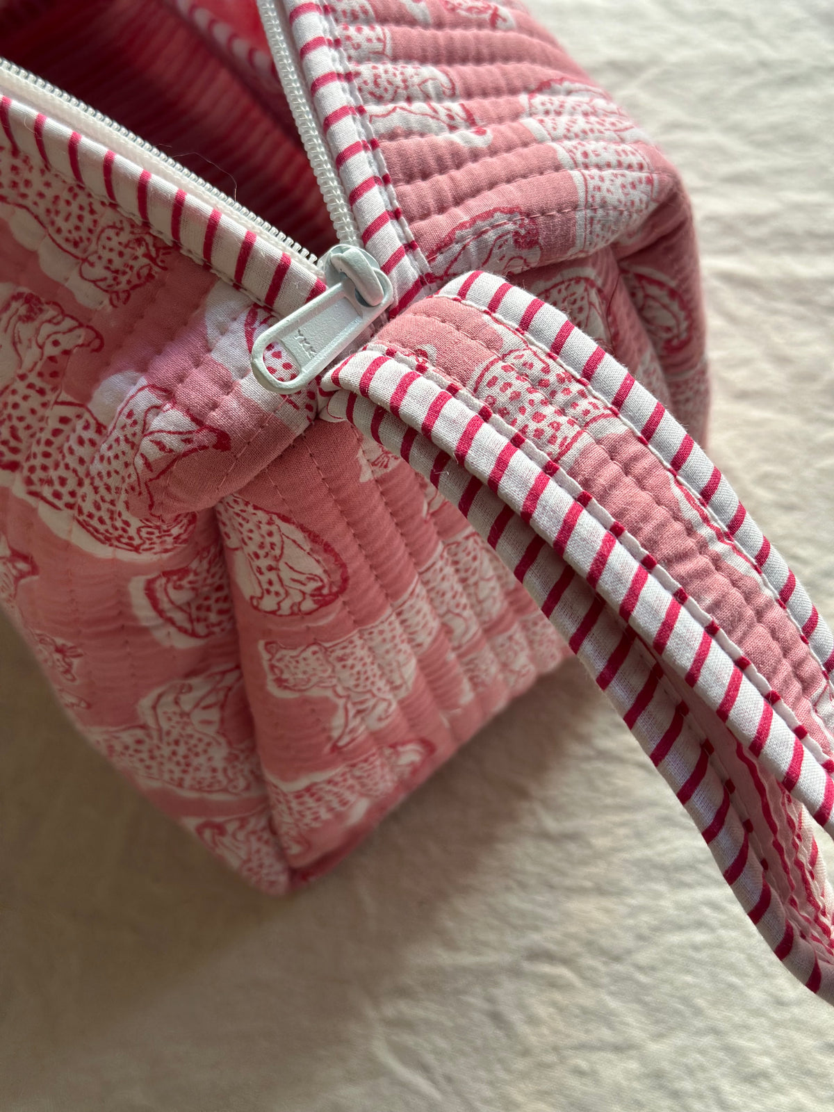 Baby Pink Leopard Dyson/Hair tool bag