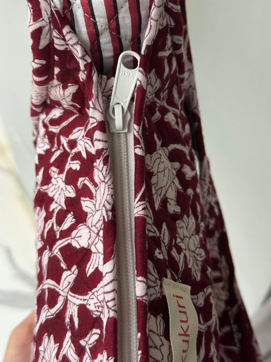Maroon Floral Handbag