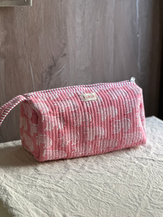 Baby Pink Leopard Dyson/Hair tool bag