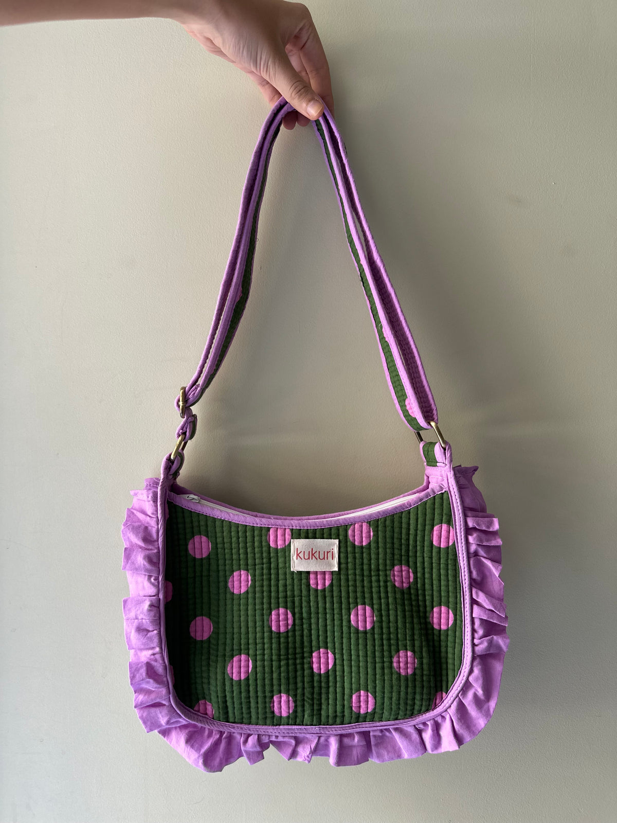 Ruffle Dottie Handbag