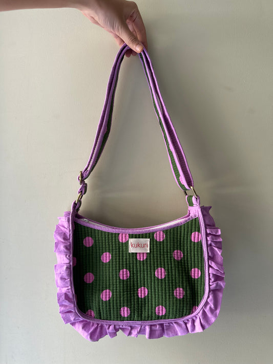 Ruffle Dottie Handbag