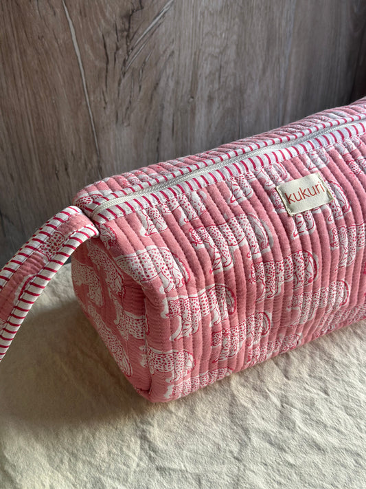 Baby Pink Leopard Dyson/Hair tool bag