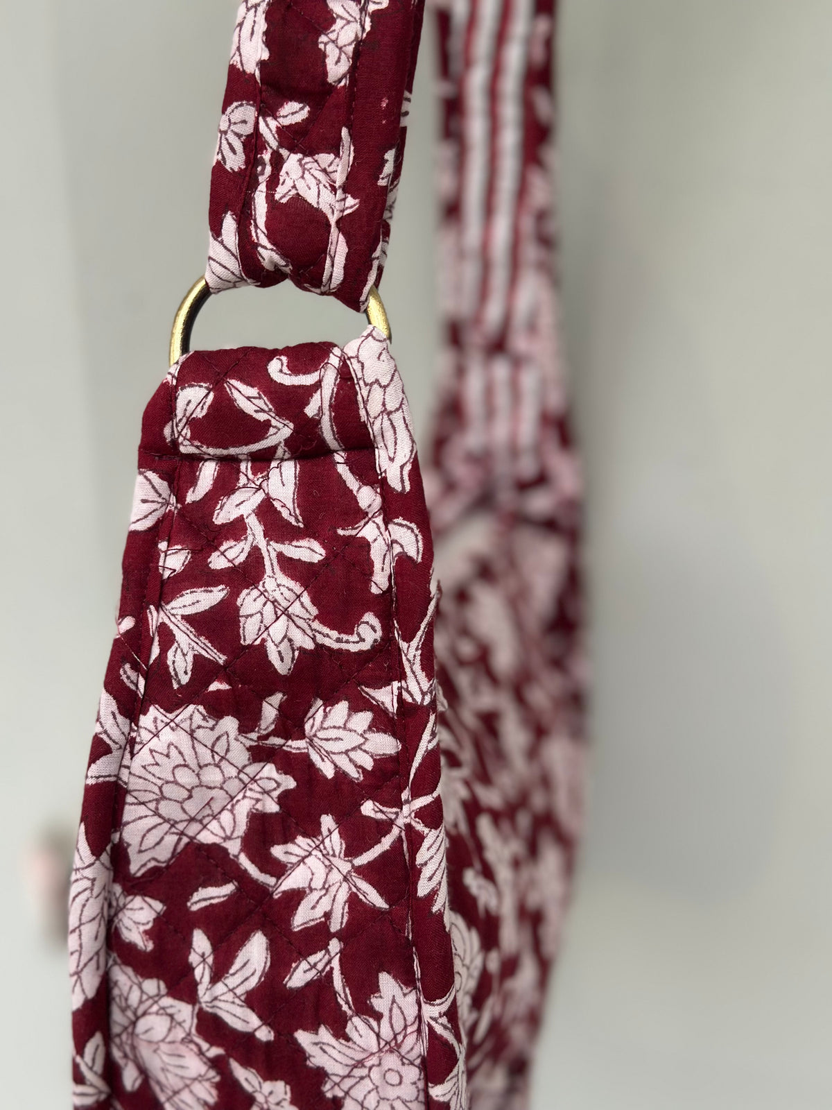 Maroon Floral Handbag