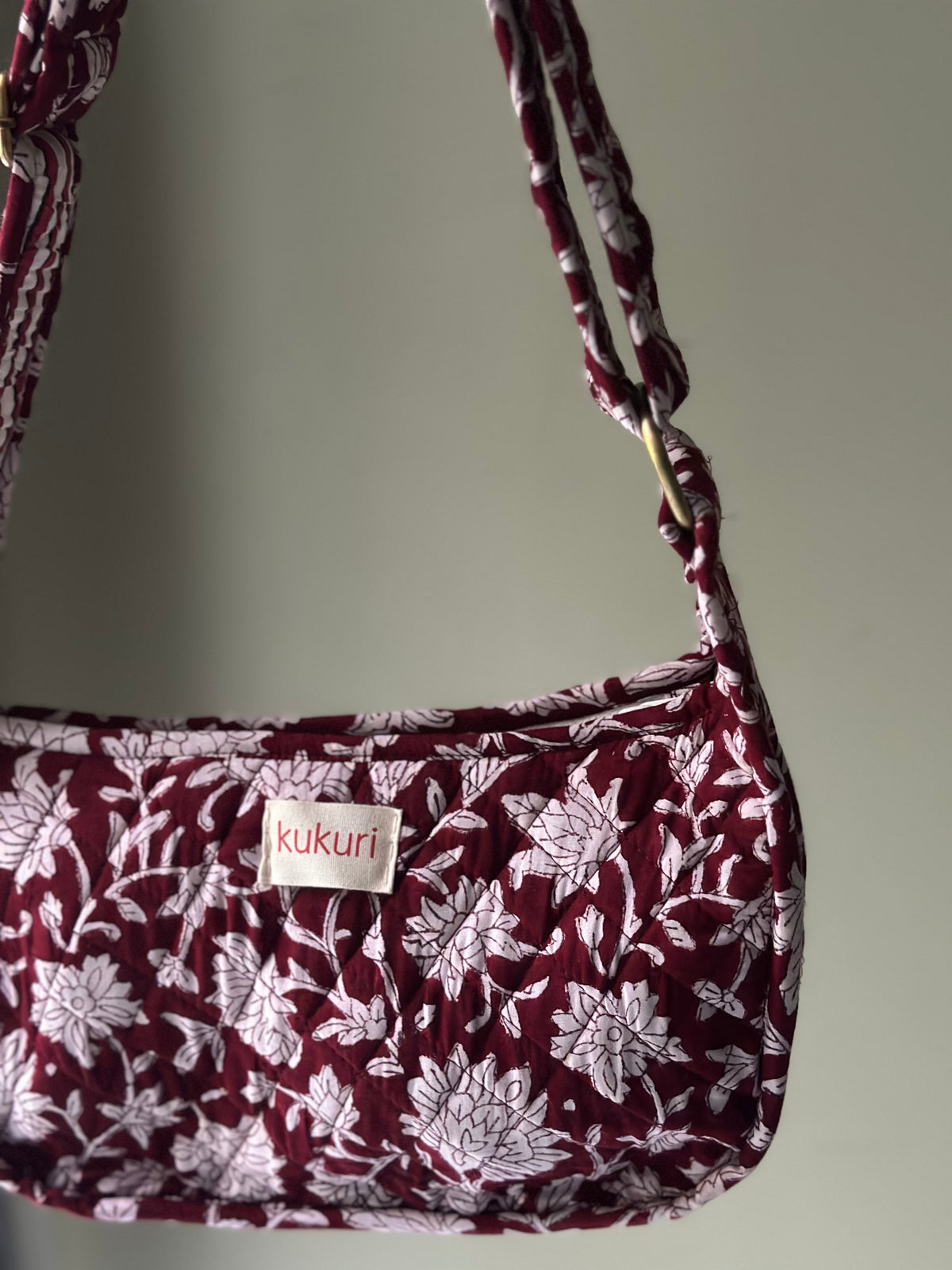 Maroon Floral Handbag
