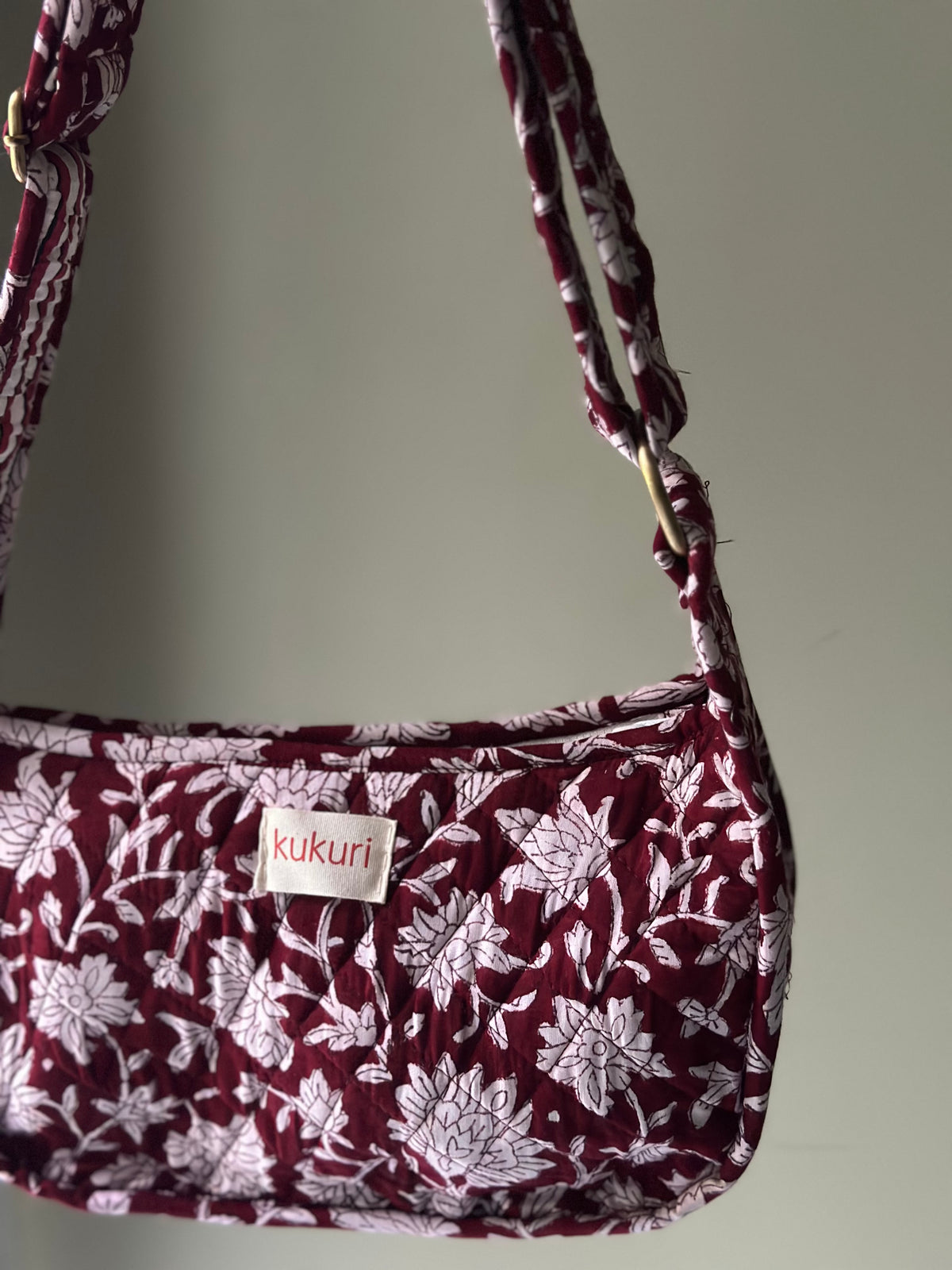 Maroon Floral Handbag