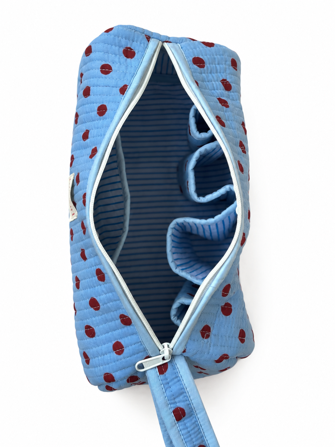 Blue Polka Dyson/ Hair tool bag
