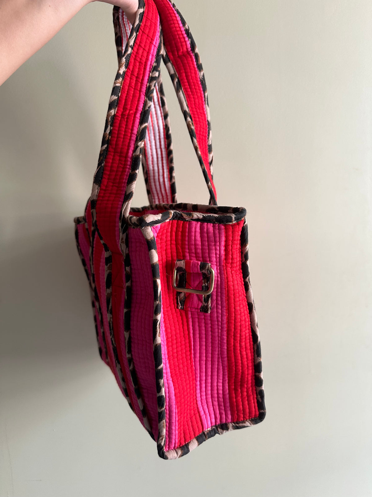 Leopard Stripes Mini Tote Bag