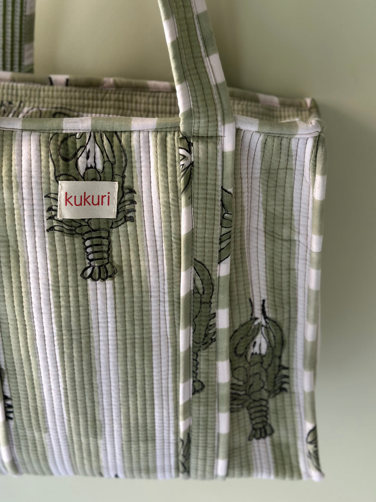 Sage Lobster Tote Bag