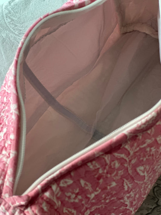 Pink Floral Medium Pouch