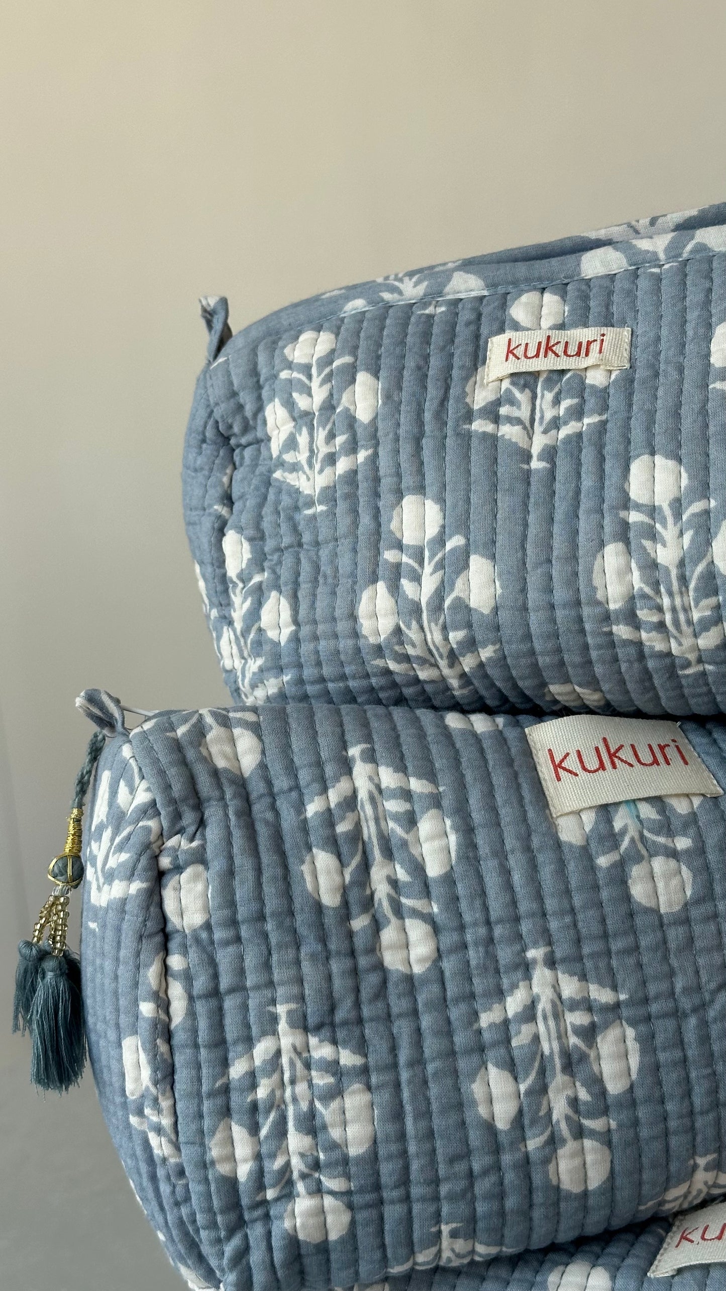 Dusty Blue Pouch (Set of 3)