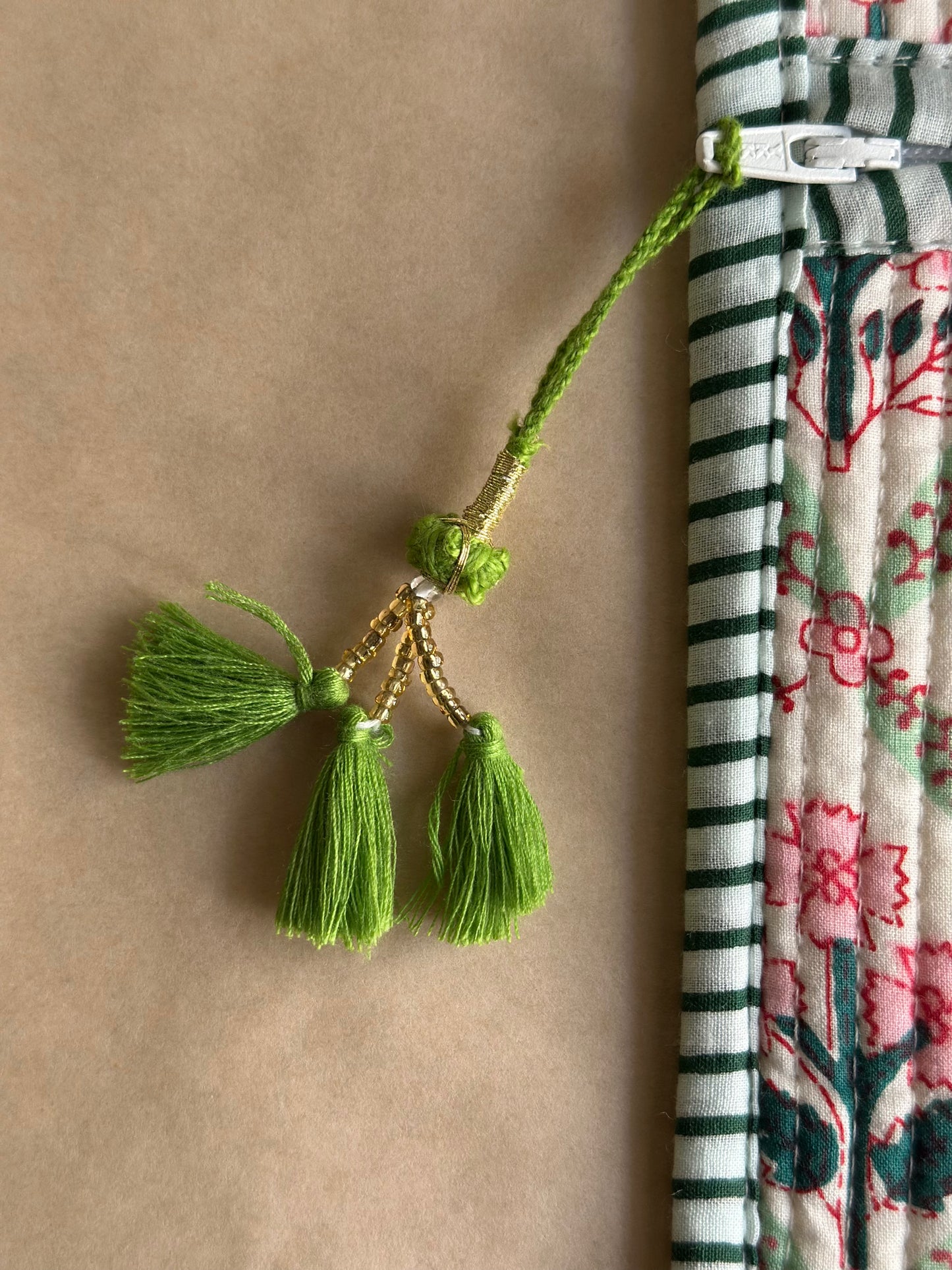 Floral Pink Green Envelope Pouch