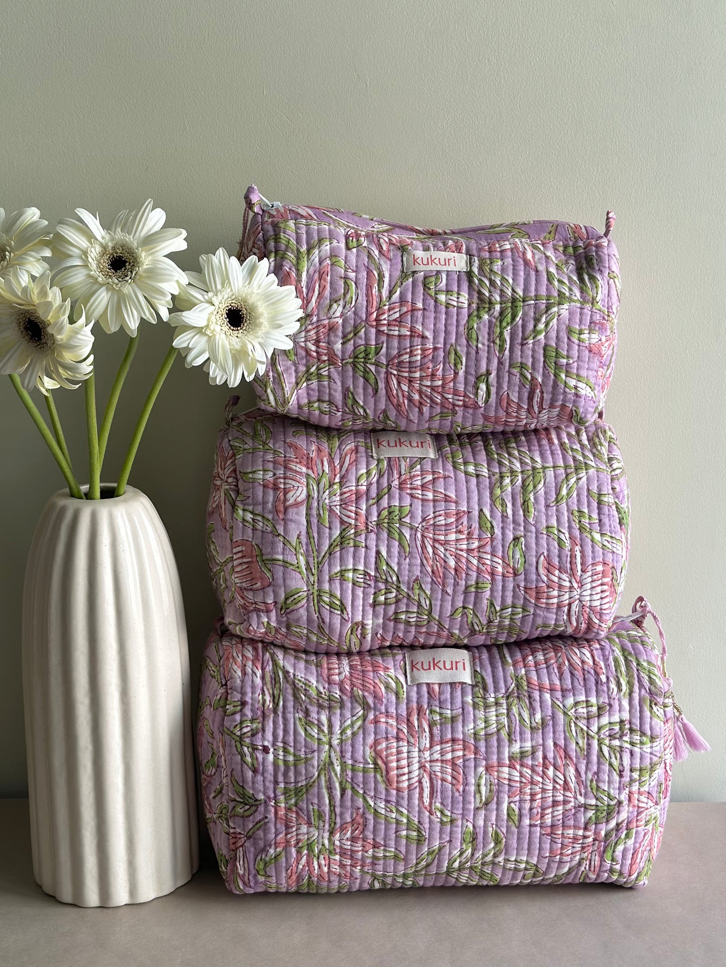 Lilac Petal Pouch (Set of 3)