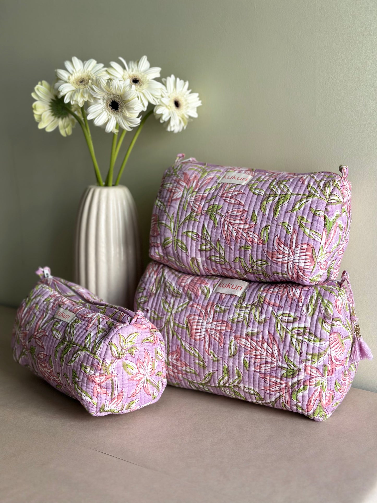 Lilac Petal Pouch (Set of 3)