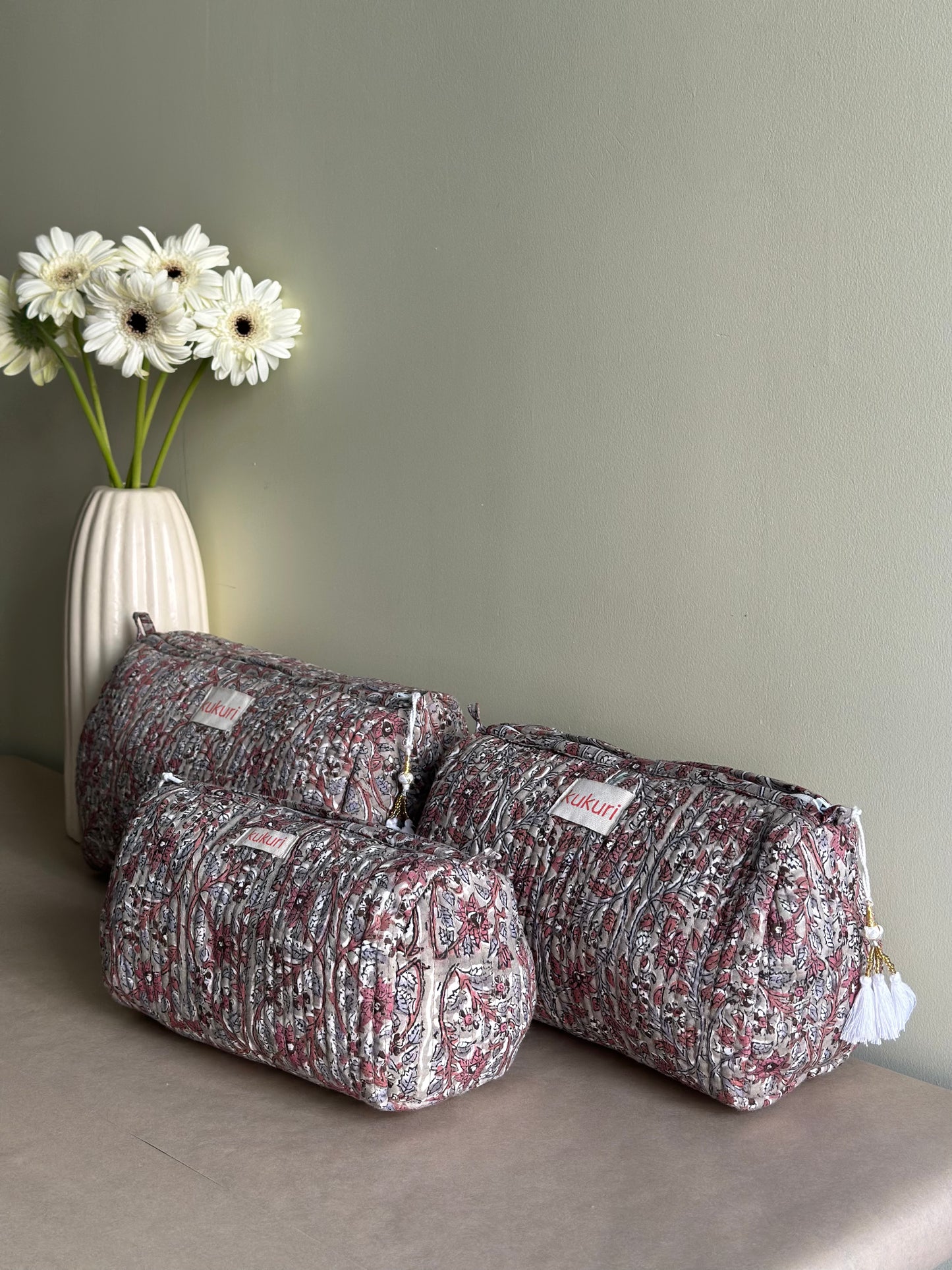 Heritage Floral Pouch (Set of 3)