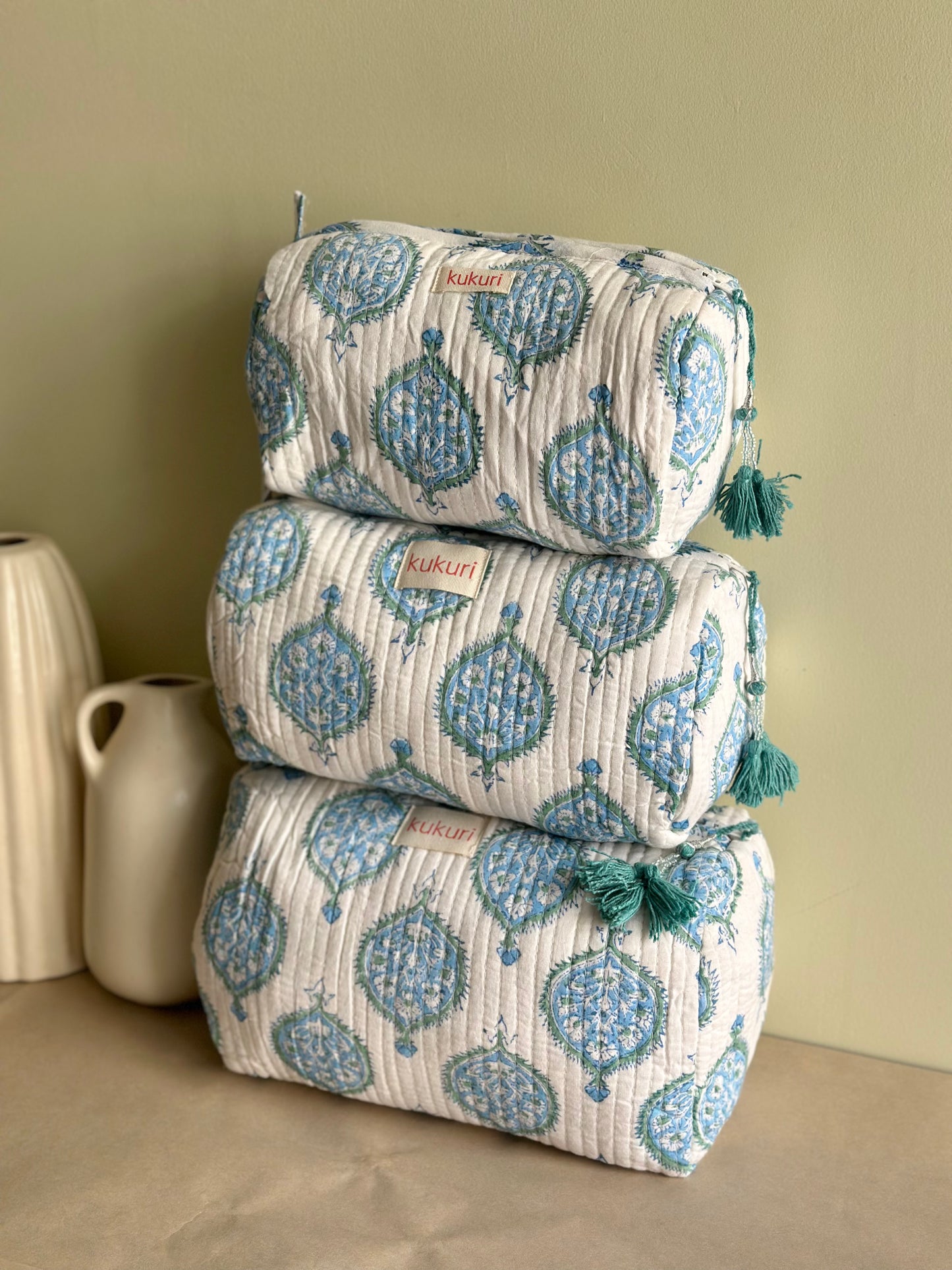 Heritage Buta Print Pouch (Set of 3)