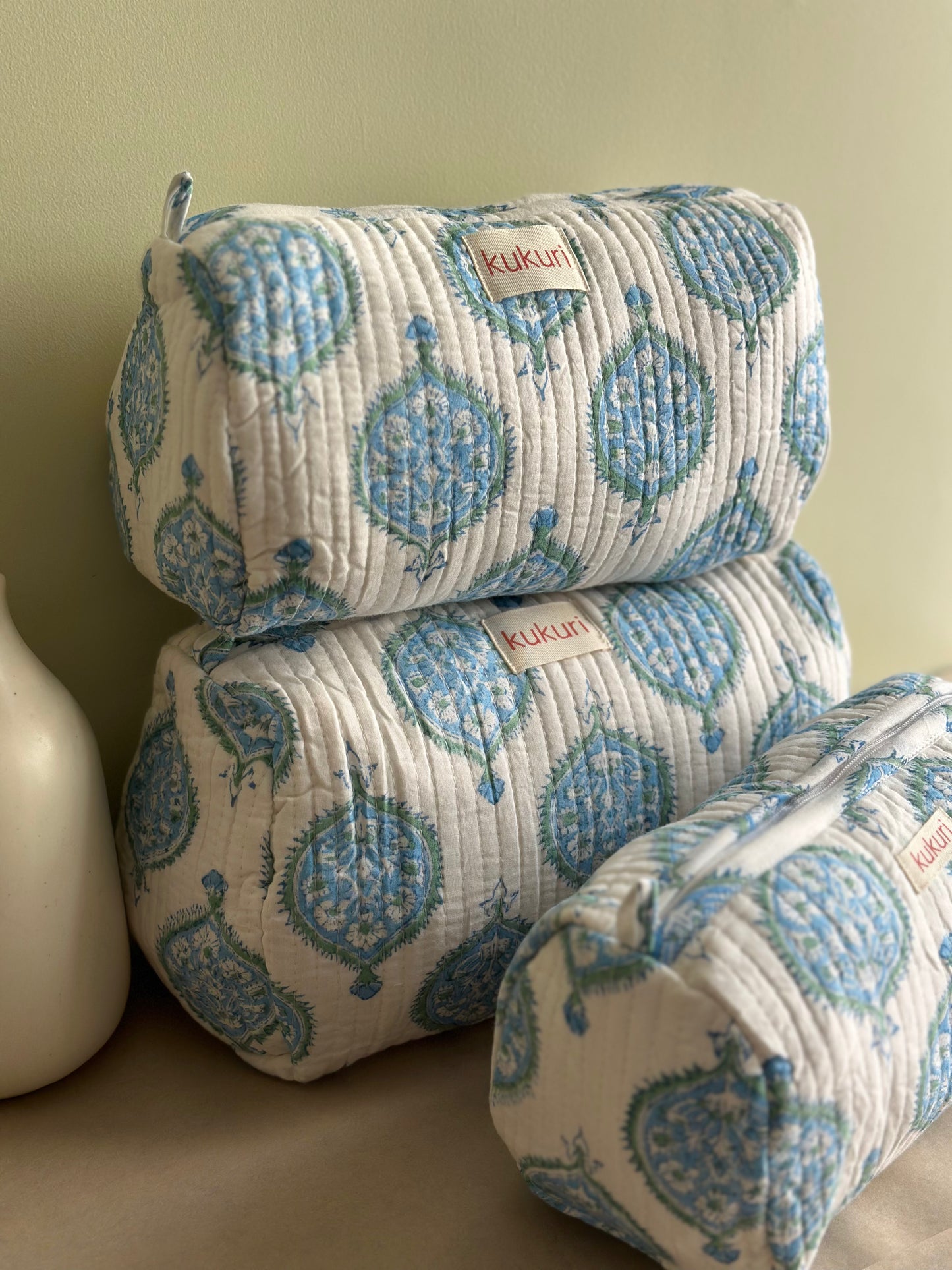 Heritage Buta Print Pouch (Set of 3)