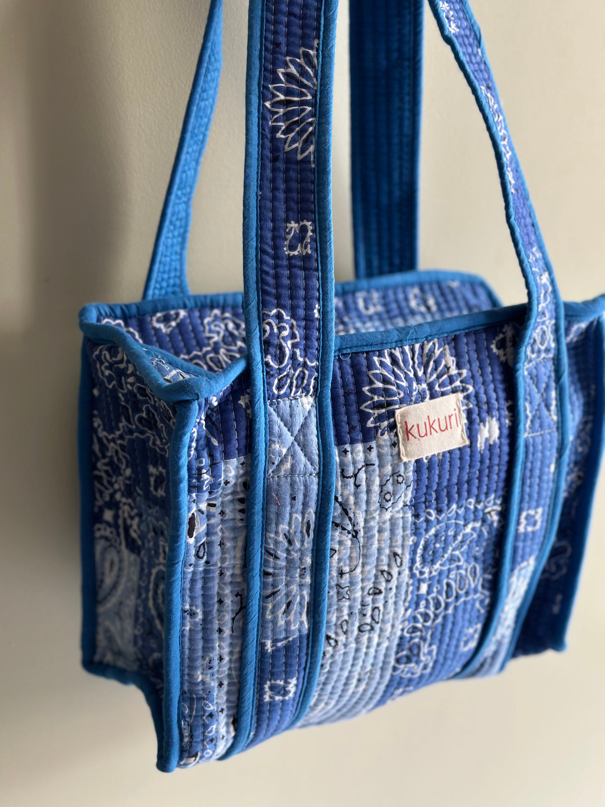 Blue Paisley Mini tote bag