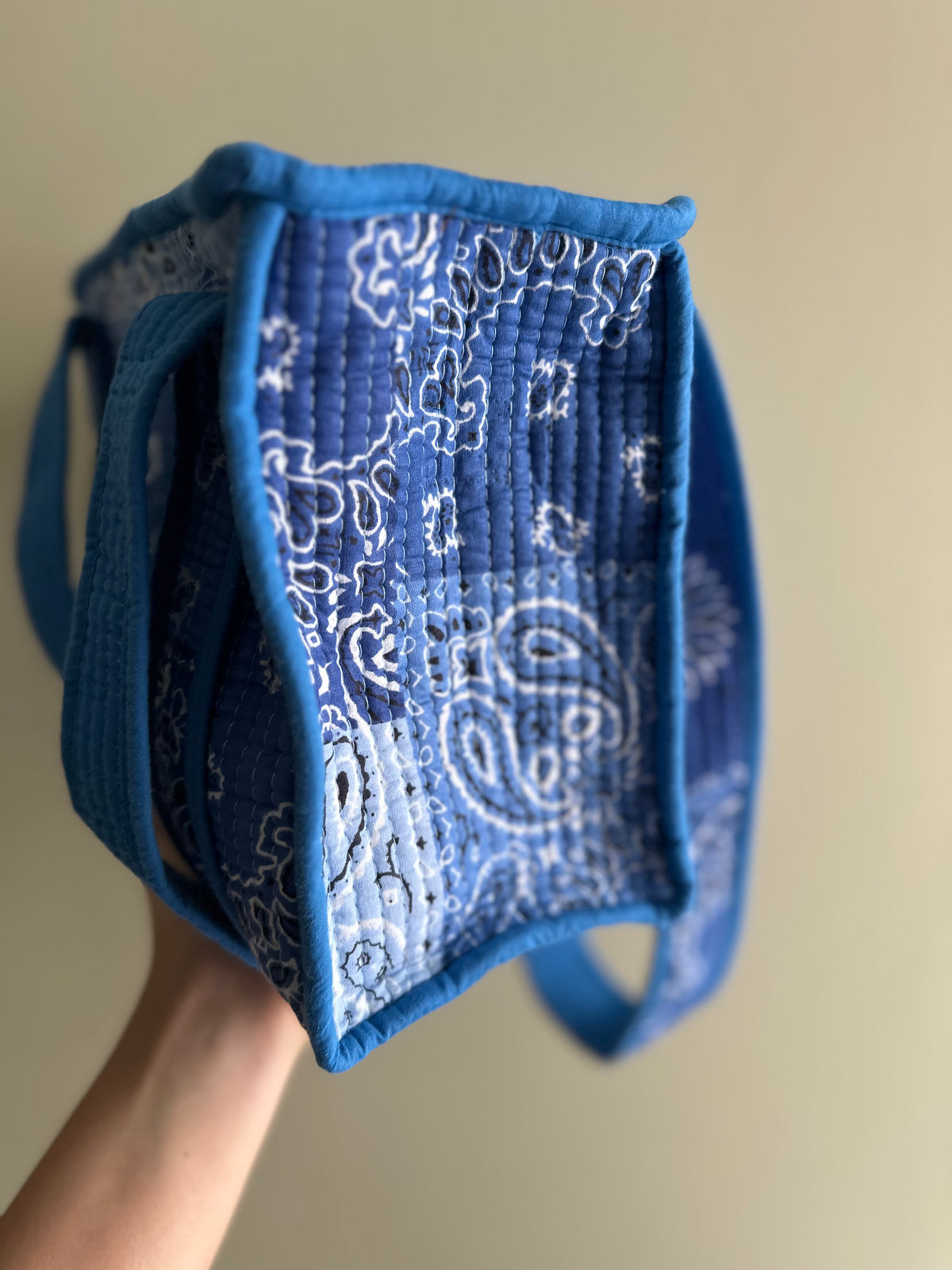 Blue Paisley Mini tote bag